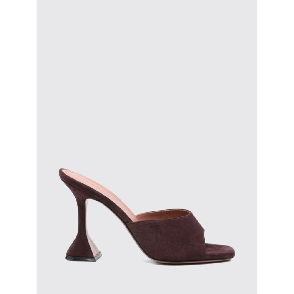 Amina Muaddi Women Amina Muaddi Lupita Suede High-Heeled Mule Sandals